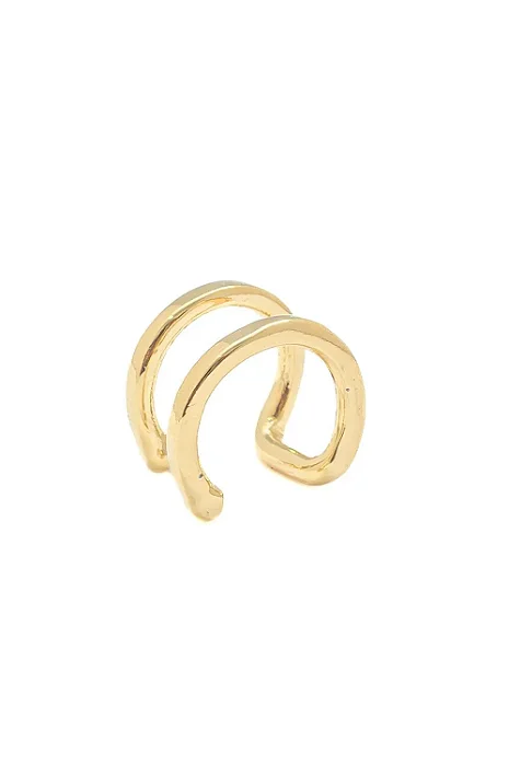 Piercing Fake Duplo Básico com Banho em Ouro 18k