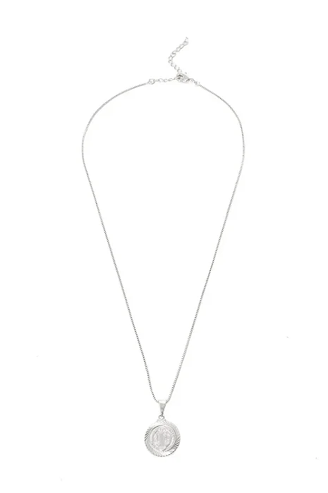 Colar São Bento com Banho em Ródio Branco