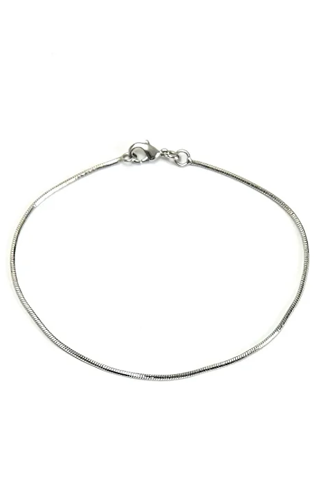 Pulseira Feminina Banhada a Ródio Branco | Rabo de Rato