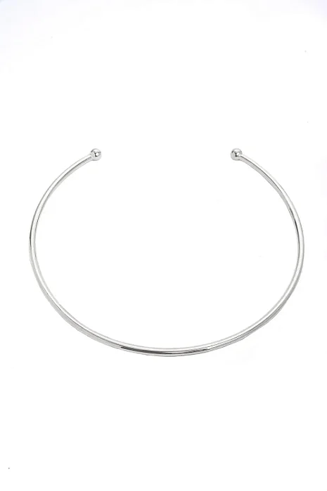 Gargantilha Reflexo com Banho em Ródio Branco