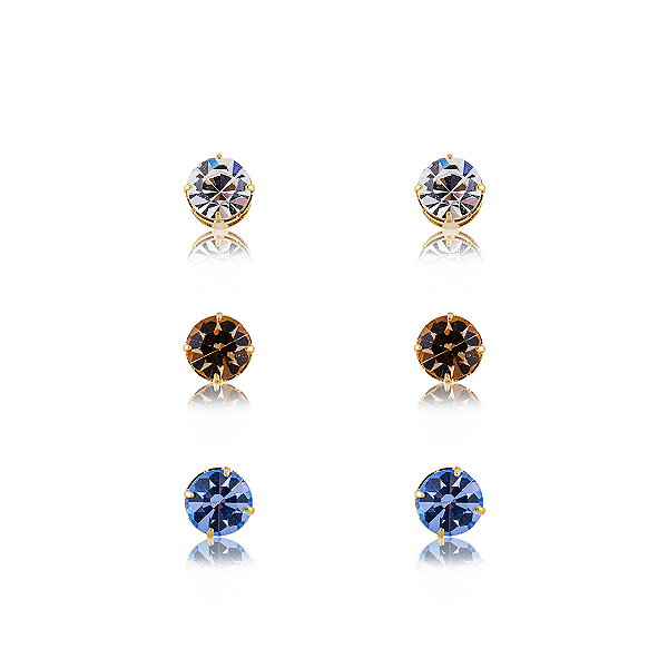 TRIO DE BRINCOS GEOVANA