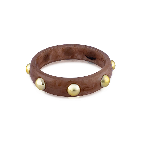 BRACELETE RESINADO MARROM