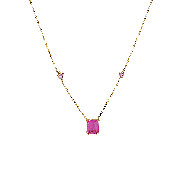 COLAR RETANGULO ROSA