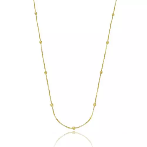 COLAR LONGO BOLINHAS GOLD