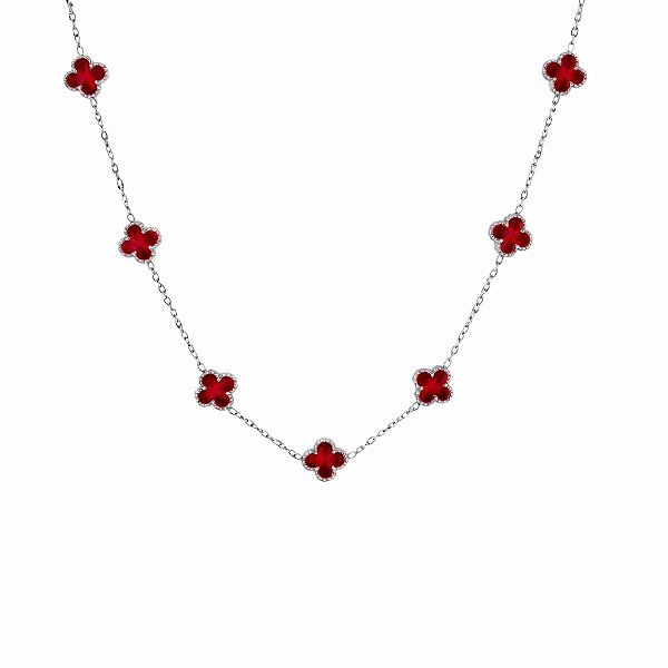 COLAR TREVO VERMELHO RB