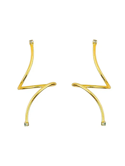 Brinco Fio Curvado com Shine