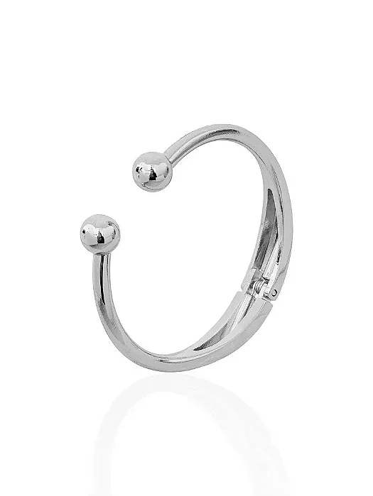 Bracelete Liso Com Esferas