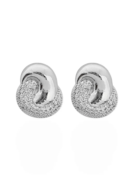 Brinco Folheado a Ouro 18k e Prata Cravejado e Lisos