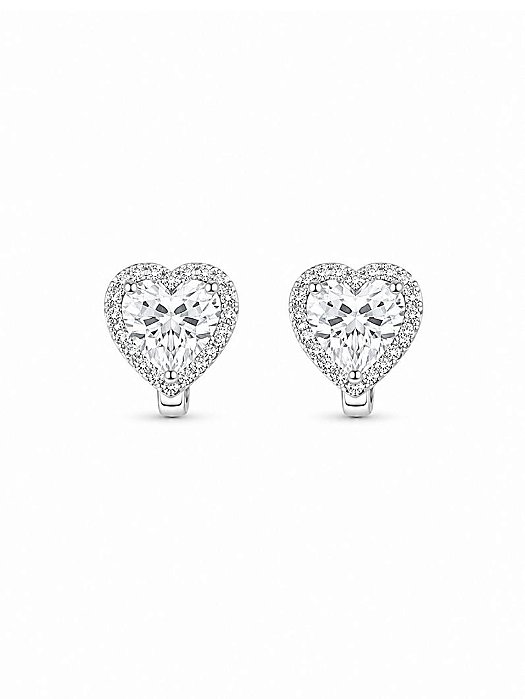 Argola Com Coracao Cristal