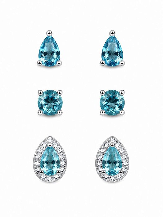 Trio de Brinco Azul