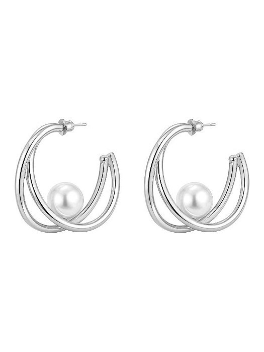 BRINCO ARGOLA COM PEROLA