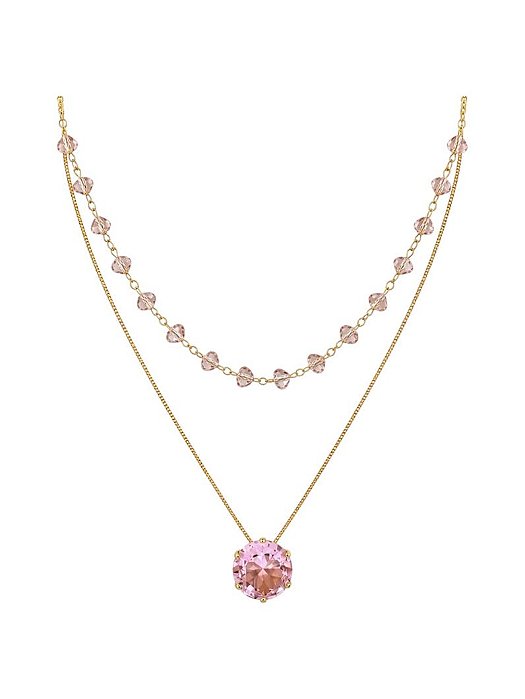 COLAR DUPLO ROSA