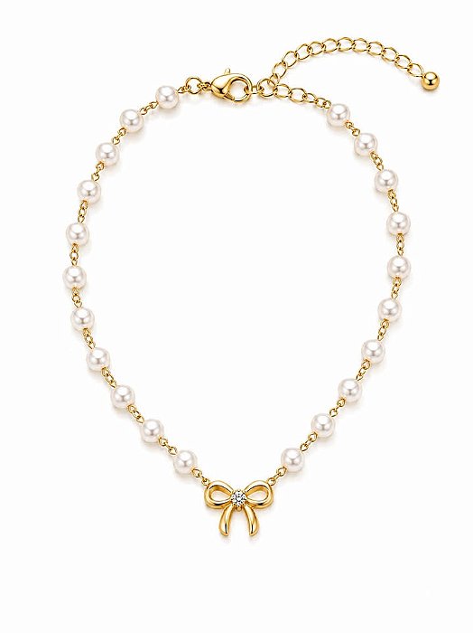 Pulseira Perola Laço