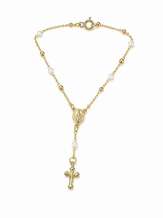 Pulseira Terço Perola