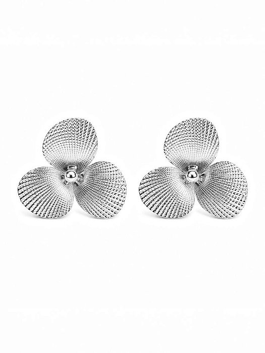 BRINCO FLOR TEXTURIZADO
