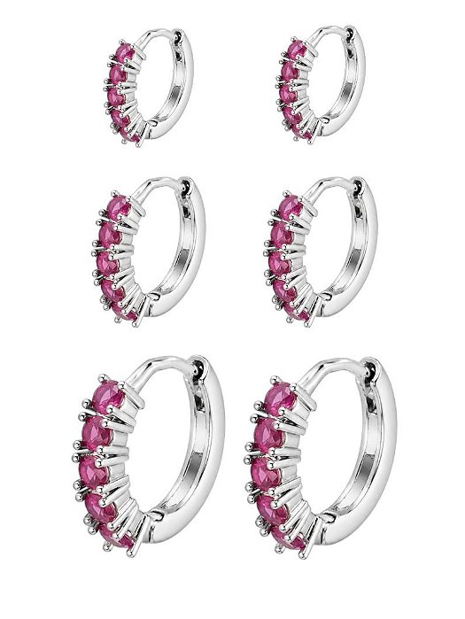 TRIO DE ARGOLA ROSA RB