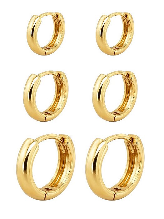 TRIO DE ARGOLA LISA