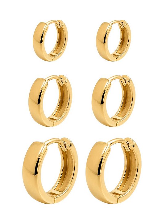 TRIO DE ARGOLA LISA