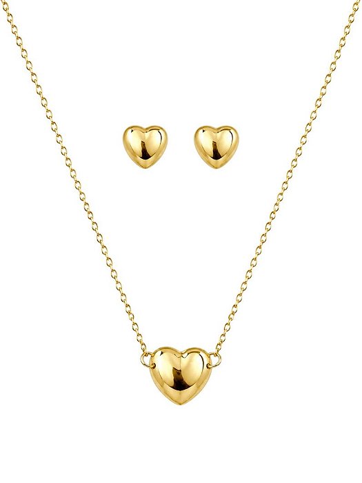 CONJUNTO CORAÇÃO GOLD