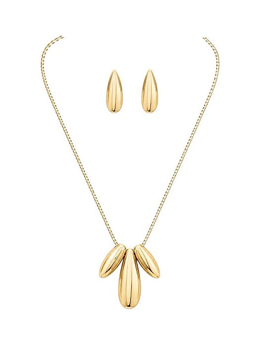 CONJUNTO COLAR E BRINCO ORGANICO