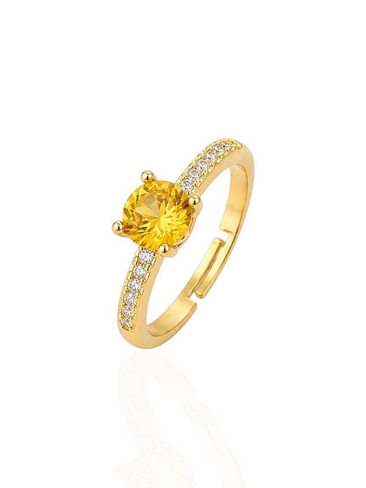 ANEL PONTO DE LUZ QUADRADO AMARELO