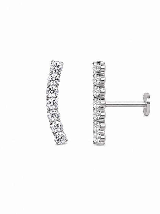 PIERCING DE TITANIO 7 PEDRAS