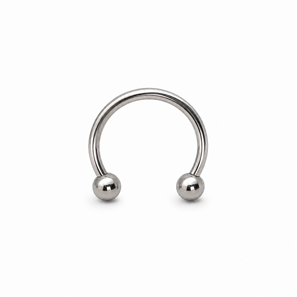 PIERCING TITANIO MEIA ARGOLA ESFERA LISA GRANDE