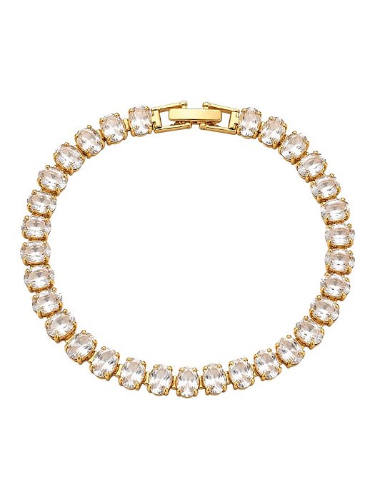Pulseira riviera ovais cristal