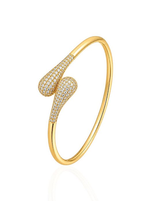 Bracelete duas gotas cravejado