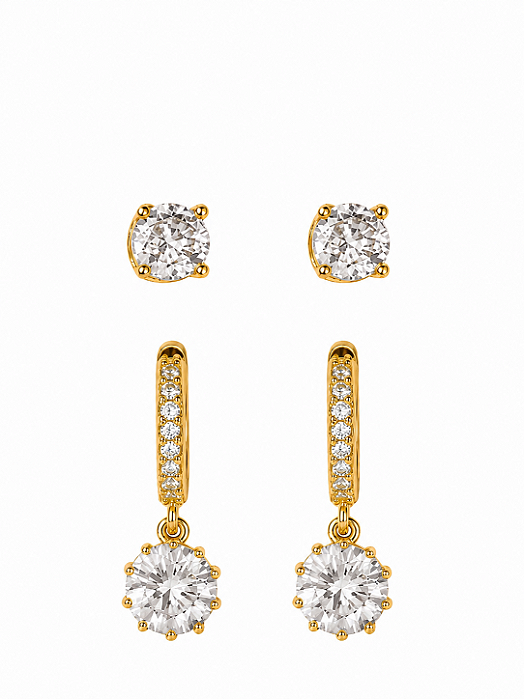 DUPLA DE BRINCO CRISTAL