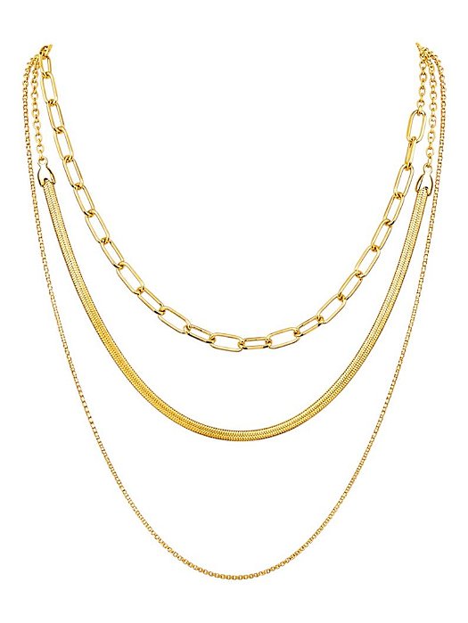 COLAR TRIPLO ELOS GOLD