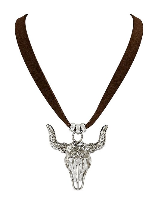 Choker Courinho Design Cowgirl - Marrom