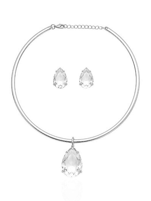 CONJUNTO ARO GOTA CRISTAL