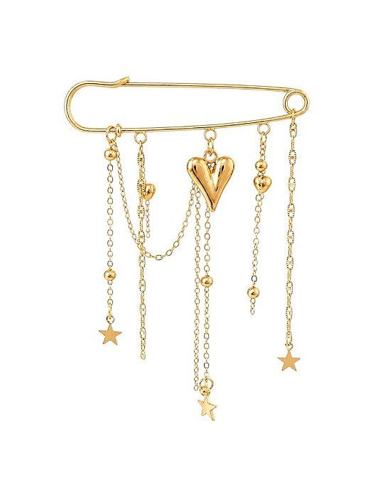BROCHE CORAÇÕES E ESTRELA