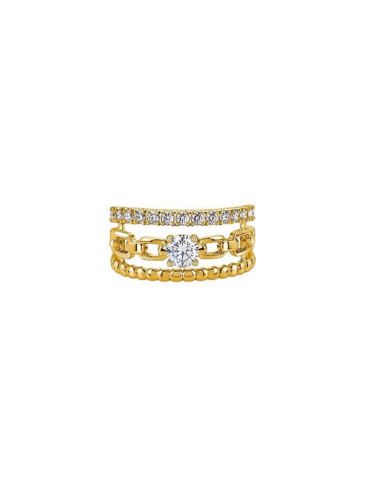 PIERCING CRAVEJADO COM ELOS GOLD