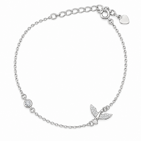 Pulseira Pomba Cravejada