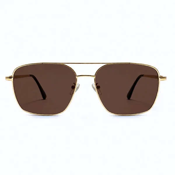 Óculos de Sol Aviador Tulum Due Dourado com Lente Marrom