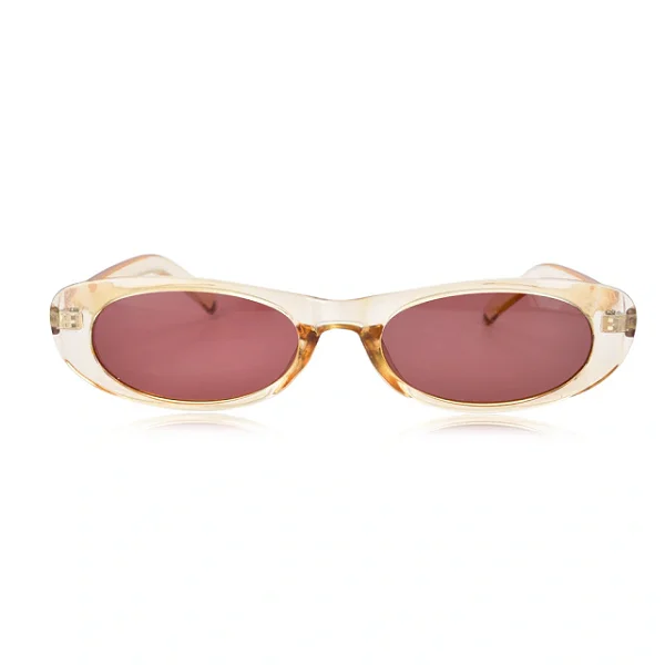 Óculos de Sol Oval Amalfi Champagne com Lente Violeta