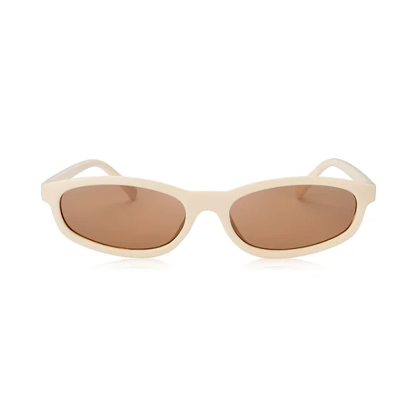 Óculos de Sol Milano Branco com Lentes Marrom