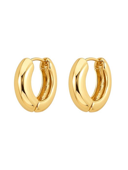 Brinco Argola Design Oval gold
