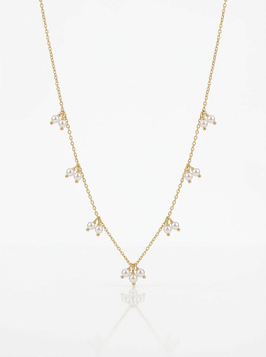 Choker Mini Perolas Gold
