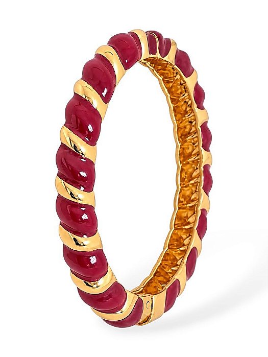 BRACELETE TORCIDO RESINADO- VERMELHO