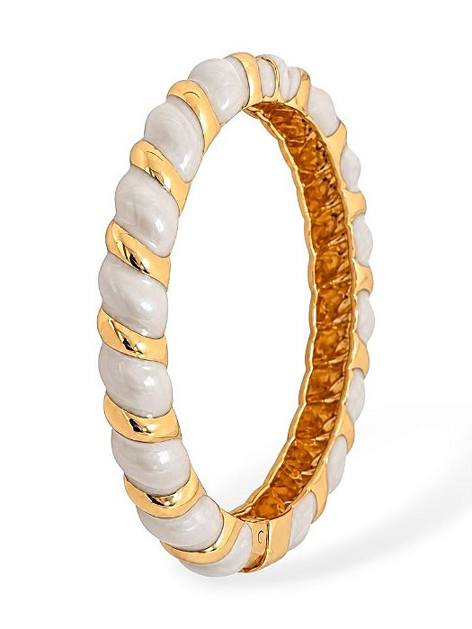 BRACELETE TORCIDO RESINADO- BRANCO