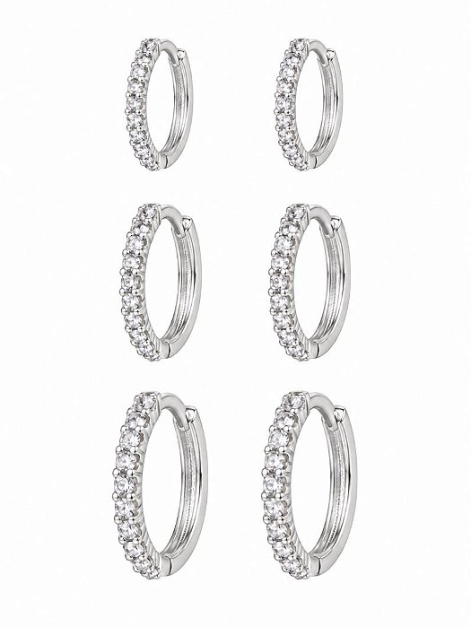 TRIO DE ARGOLAS CRISTAL