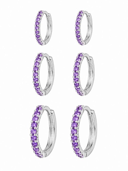 TRIO DE ARGOLA ROXO