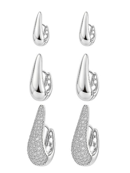 TRIO DE GOTA LISA E CRAVEJADA