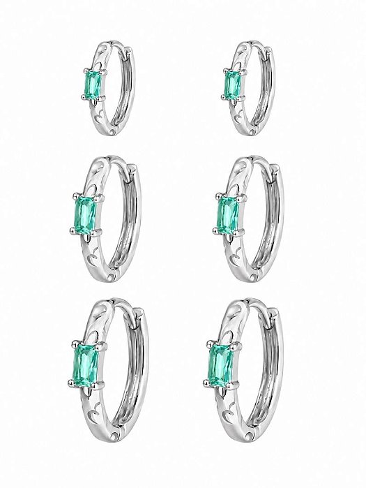 TRIO DE ARGOLA COM CRISTAL- TURMALINA