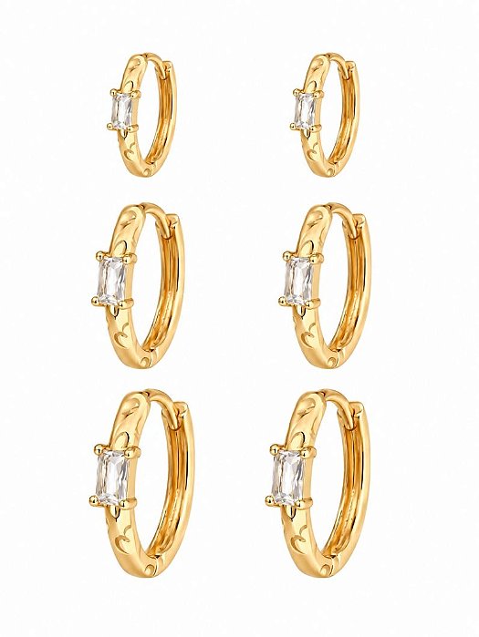 TRIO DE ARGOLA COM CRISTAL- CRISTAL