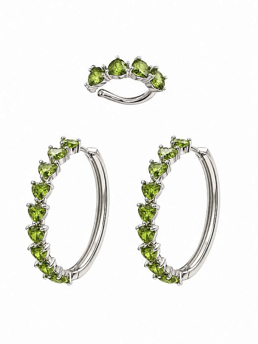 KIT ARGOLA COM PIERCING- VERDE
