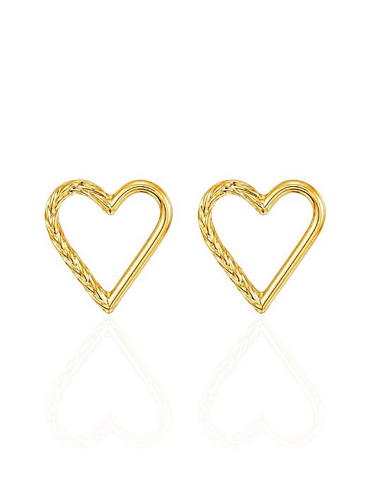 BRINCO CORAÇÃO VAZADO GOLD